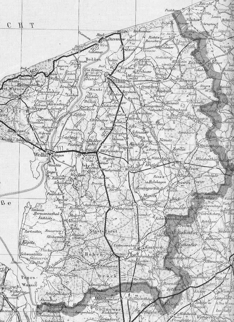 Karte von Kreis Cammin