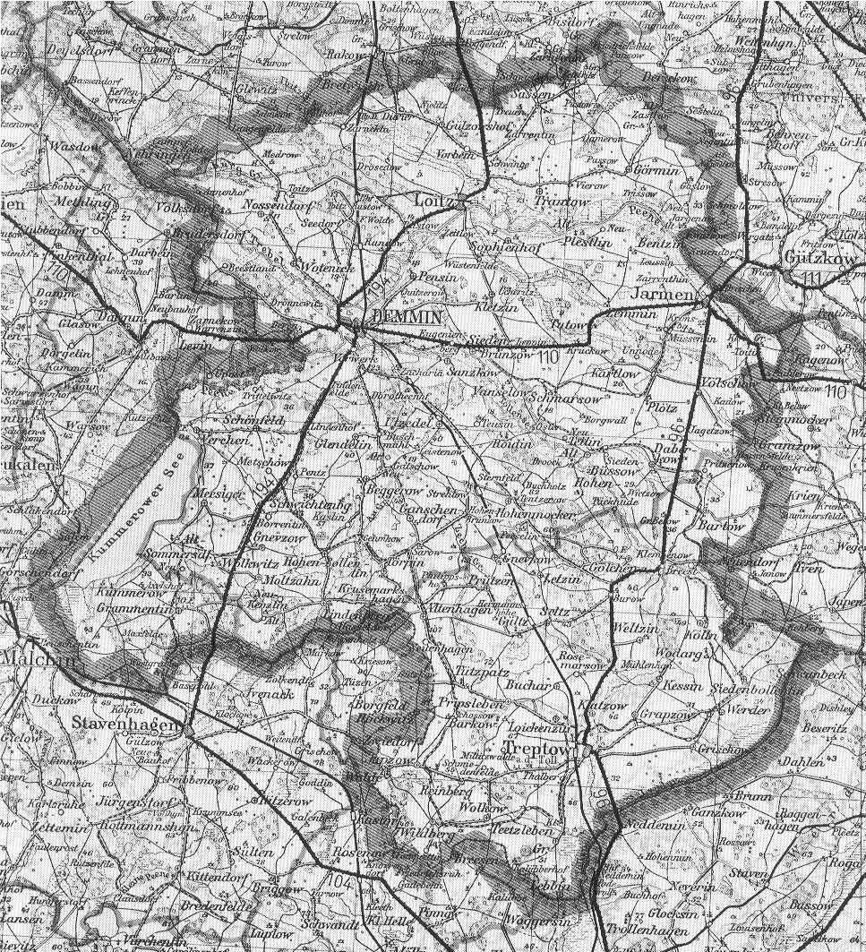 Karte von Kreis Demmin