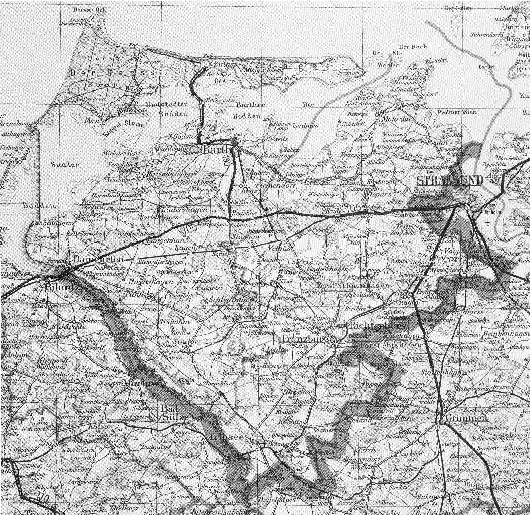 Karte von Kreis Franzburg