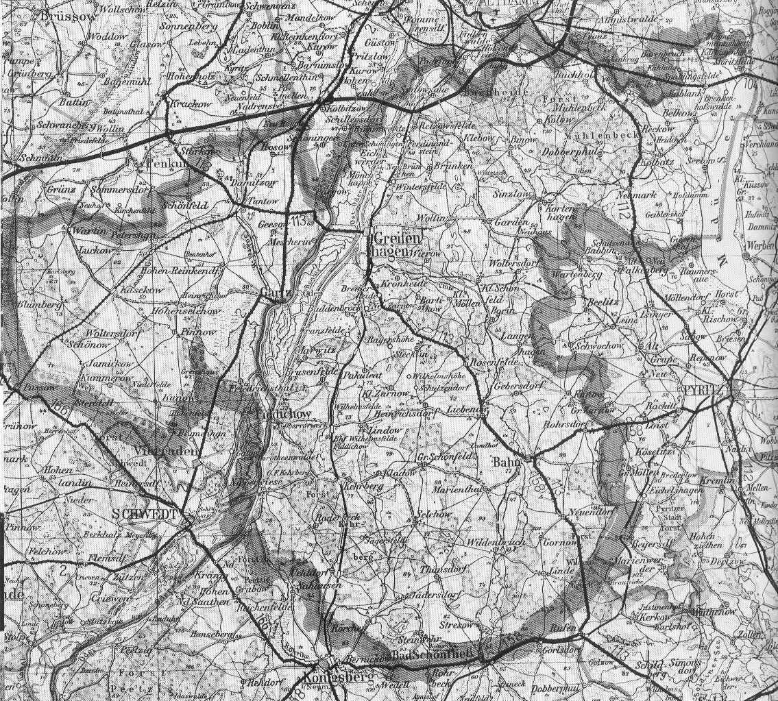 Karte von Kreis Greifenhagen