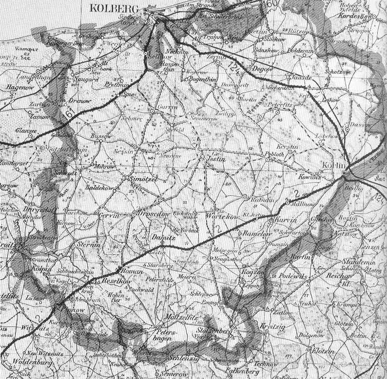 Karte von Kreis Kolberg