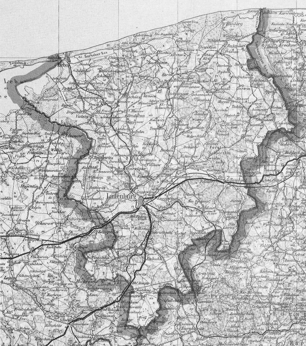 Karte von Kreis Lauenburg