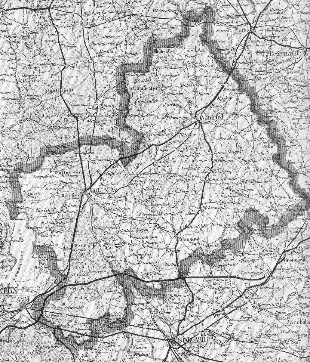 Karte von Kreis Naugard