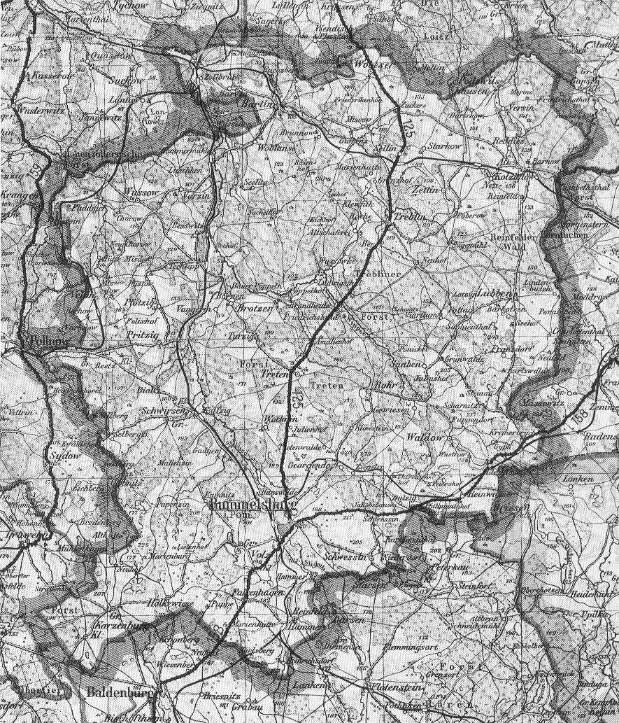 Karte von Kreis Rummelsburg